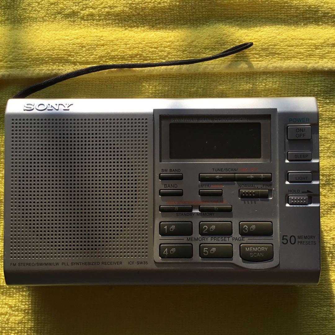 廃盤 フルセット函箱ガイド案内本専用巾着袋リールアンテナ 短波 ICF-SW35