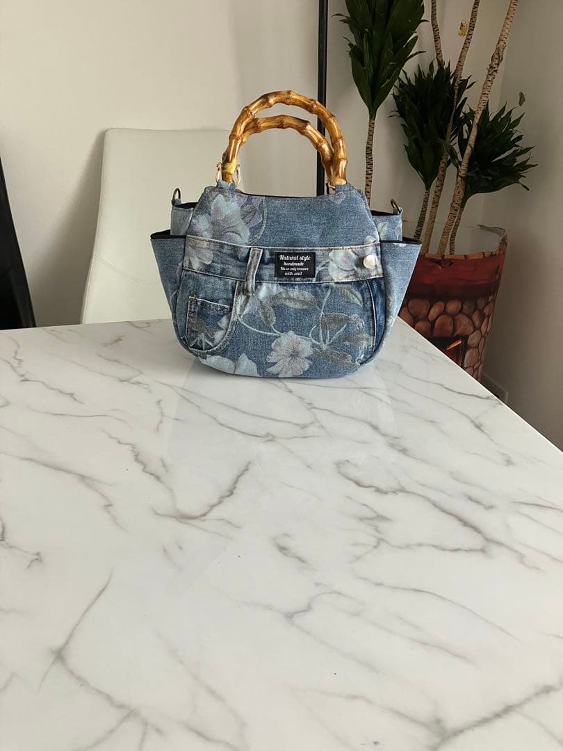 851 ピエロ様専用 花柄デニムリメイクバック ハンドメイド 3点