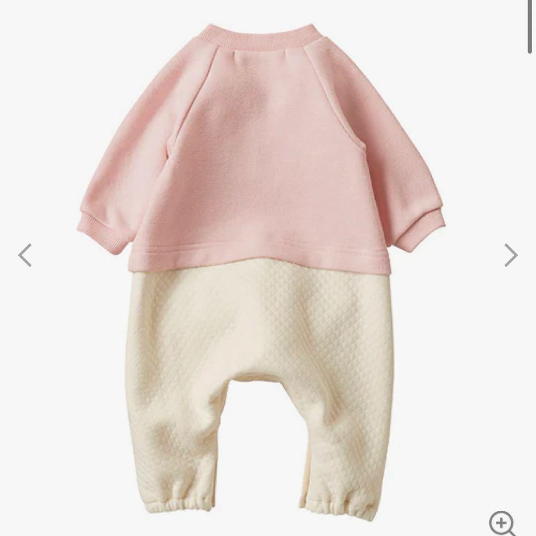 《美品》familiar ファミリア カバーオール 70 ピンク ベビー 現行品