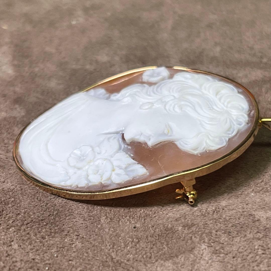ECRIN D'OR カメオ K18 ブローチ ペンダントトップ 高島屋 - メルカリ