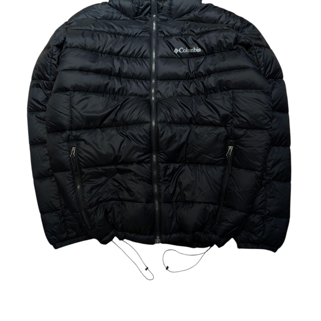 Columbia ダウンジャケット ダウンパーカー 黒 XL ドローコード - メルカリ