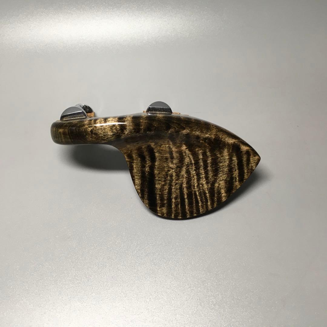 バイオリン用　顎当て　ハードメイプル　楓　スドラド型 バイオリン顎あてストラド型 縞黒檀 楽器・アクセサリ natumenomi 通販