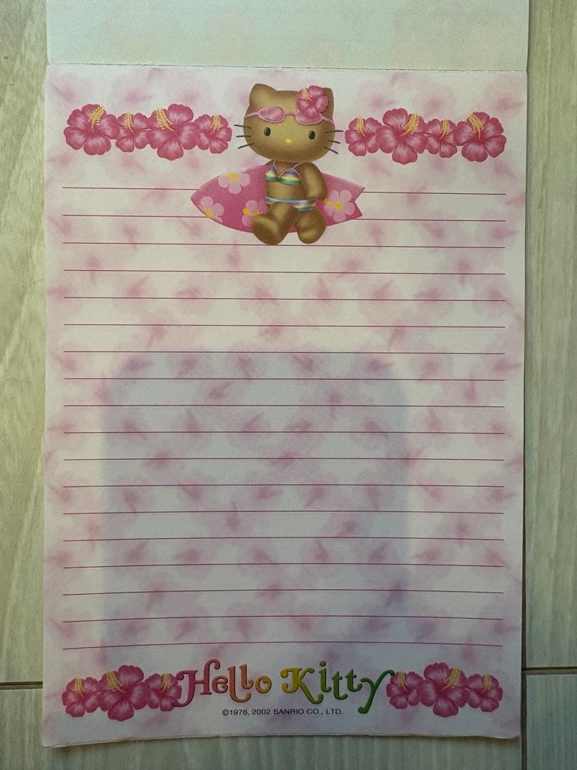 2002年 日焼けキティメモ帳 ガングロギャル ハイビスカス 平成レトロ