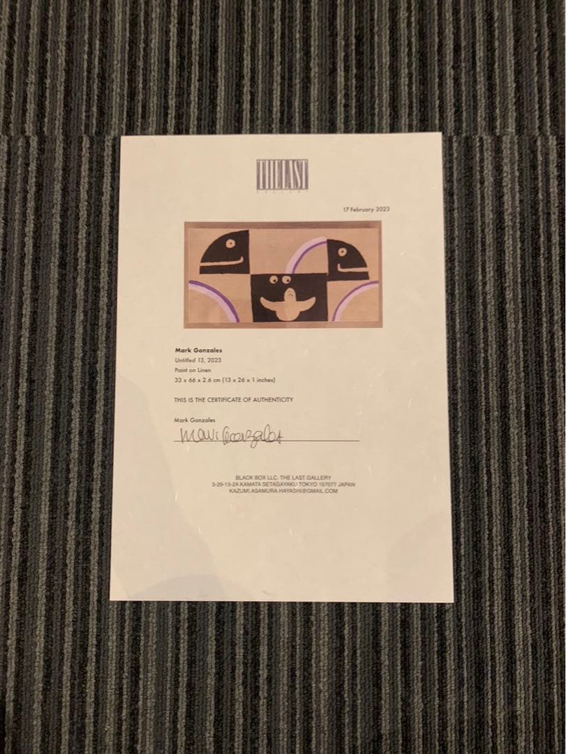 個展作品 mark gonzales gonz マークゴンザレス 直筆キャンバス個展