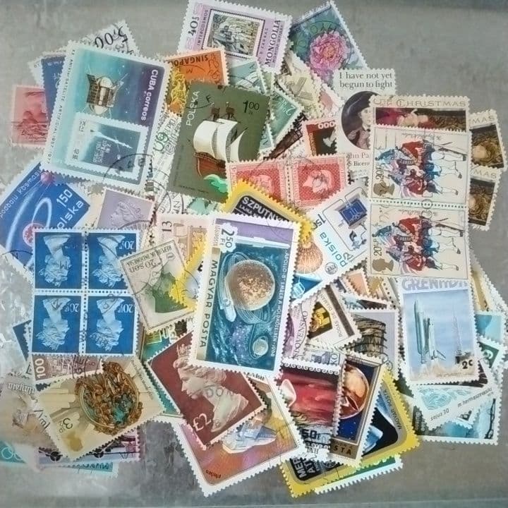 使用済切手コレクション 多国籍 - メルカリ