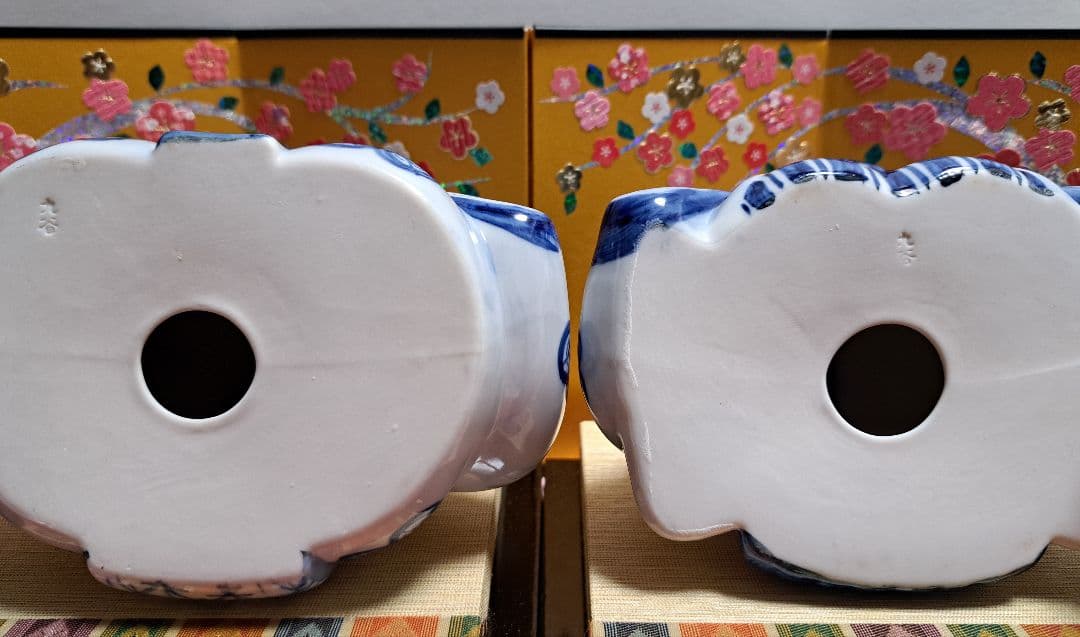 HO328さま専用 特価 k-③ 九谷焼 ひな人形 5号 親王飾り 染付 - メルカリ