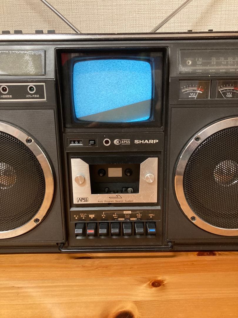 SHARP 5P-R2U ラジカセ ラジオ カセット テレビ 昭和レトロ - メルカリ