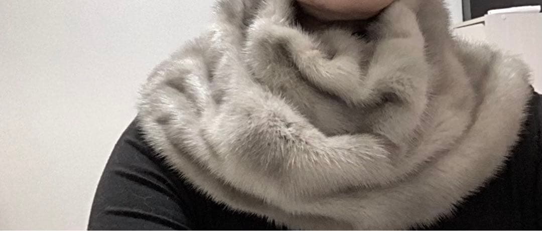 Sale!ハンドメイド♪美しいサファイアミンクのスヌード スリット