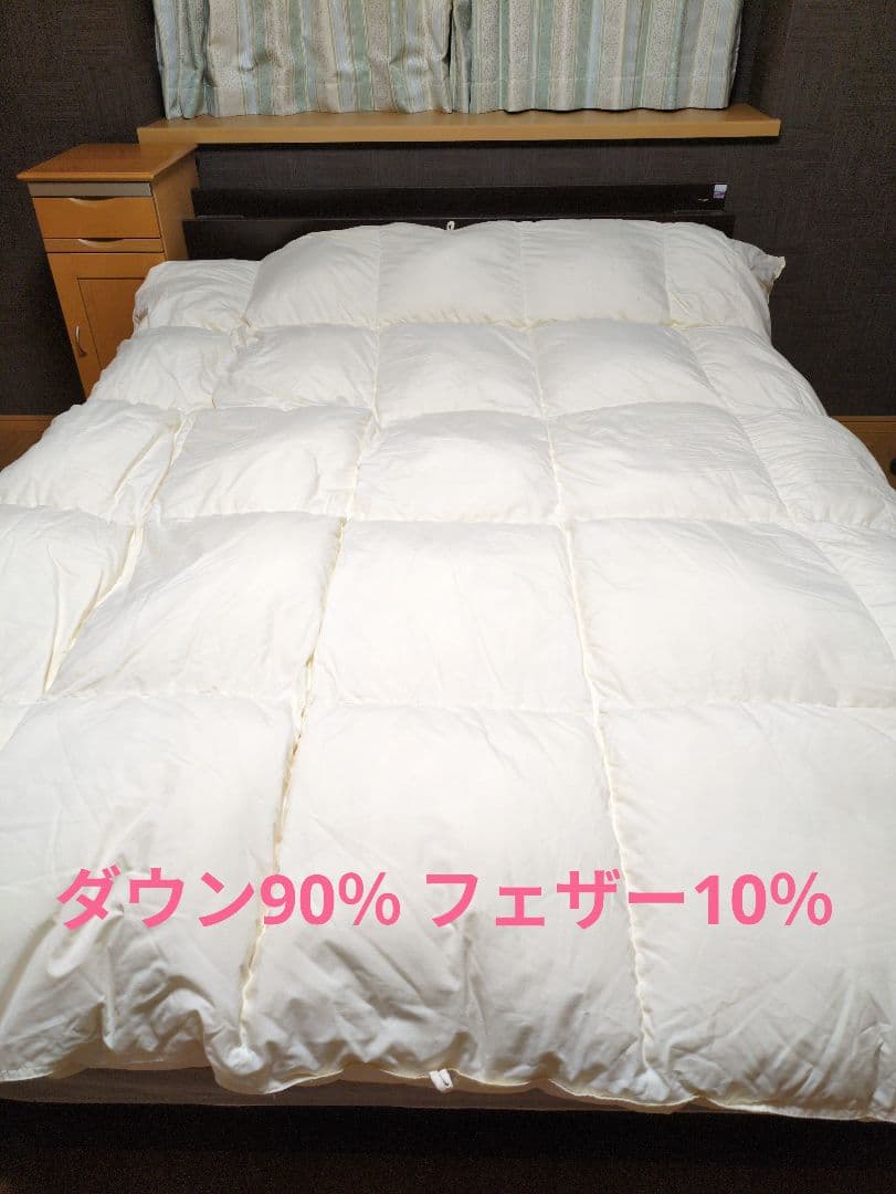 羽毛掛け布団 セミダブル 日本製 ダウン90%フェザー10% 羽毛布団 セミダブル ふとん 日本製 フランス産ダウン90％ 1.2kg 国内