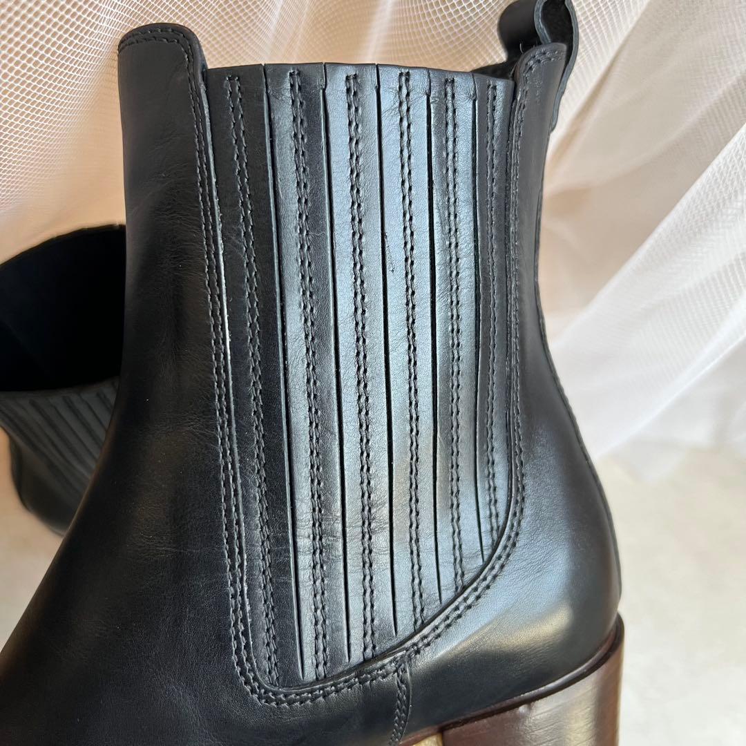 美品 トッズ　サイドゴア レザー ブーツ 24cm 24.5cm レディース