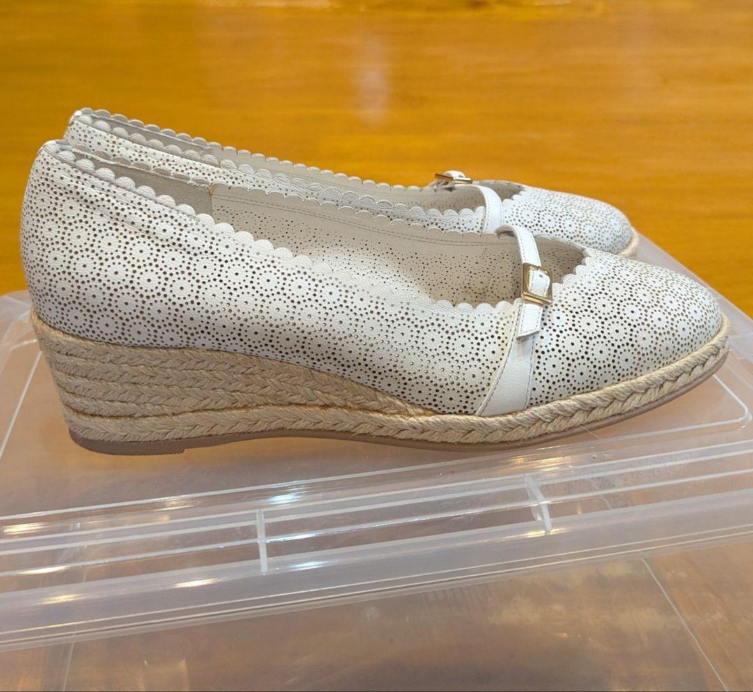 美品】サルヴァトーレフェラガモ パンチング エスパドリーユ パンプス