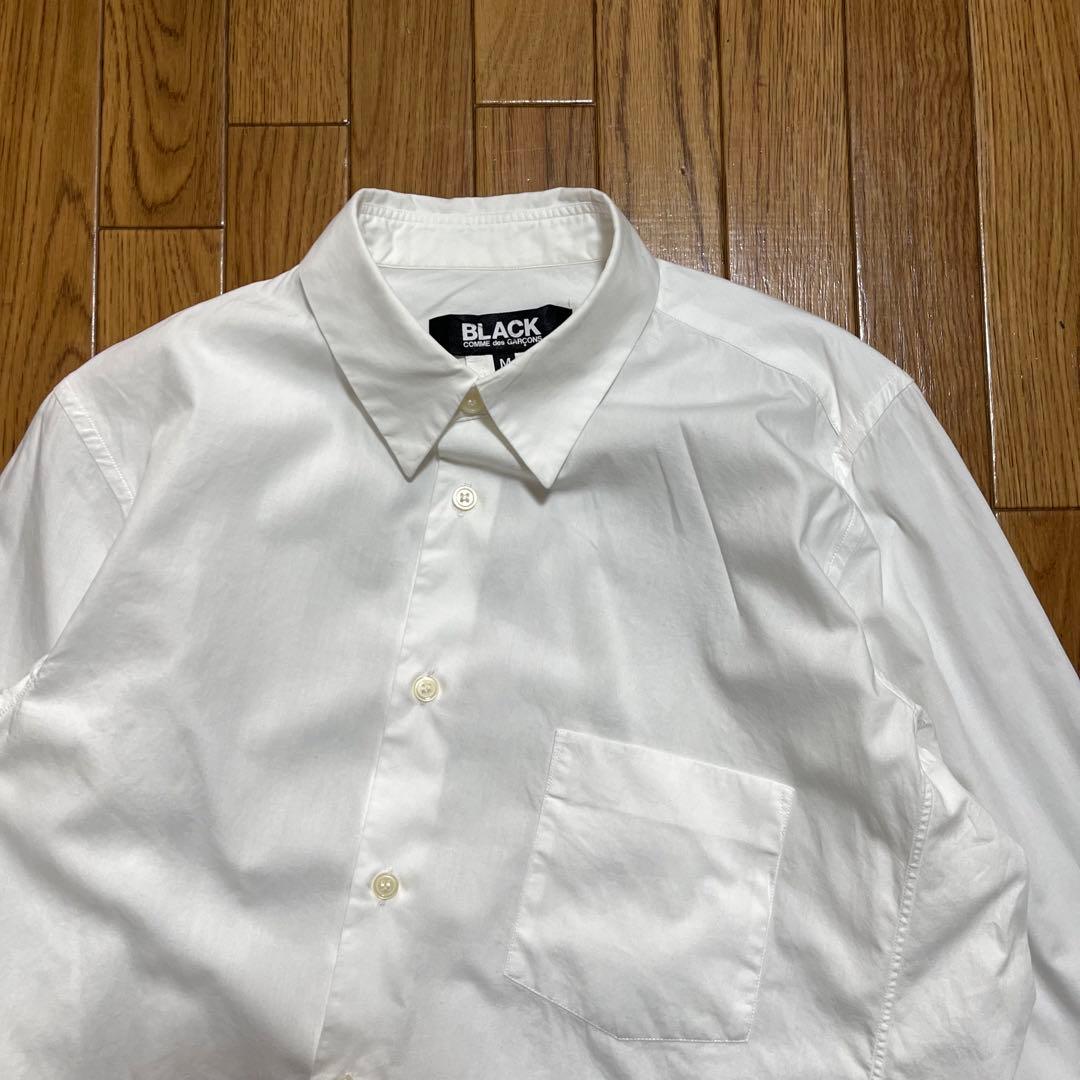BLACK COMMEdesGARCONS コムデキャルソン ねじれシャツM - メルカリ