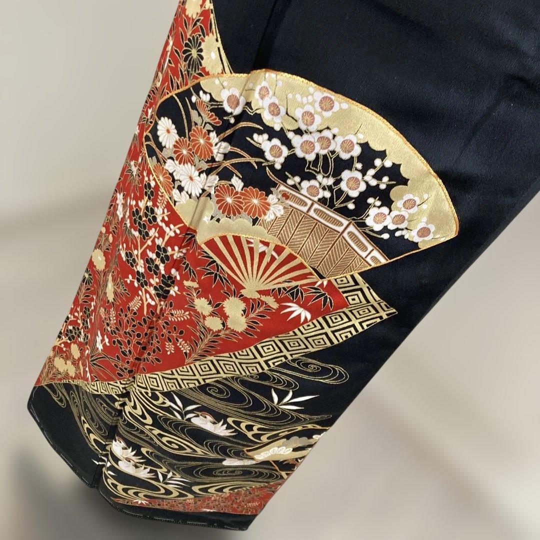 新品五つ紋豪華黒留袖フルセットお探しの方にも 駒刺繍 金刺繍 正絹