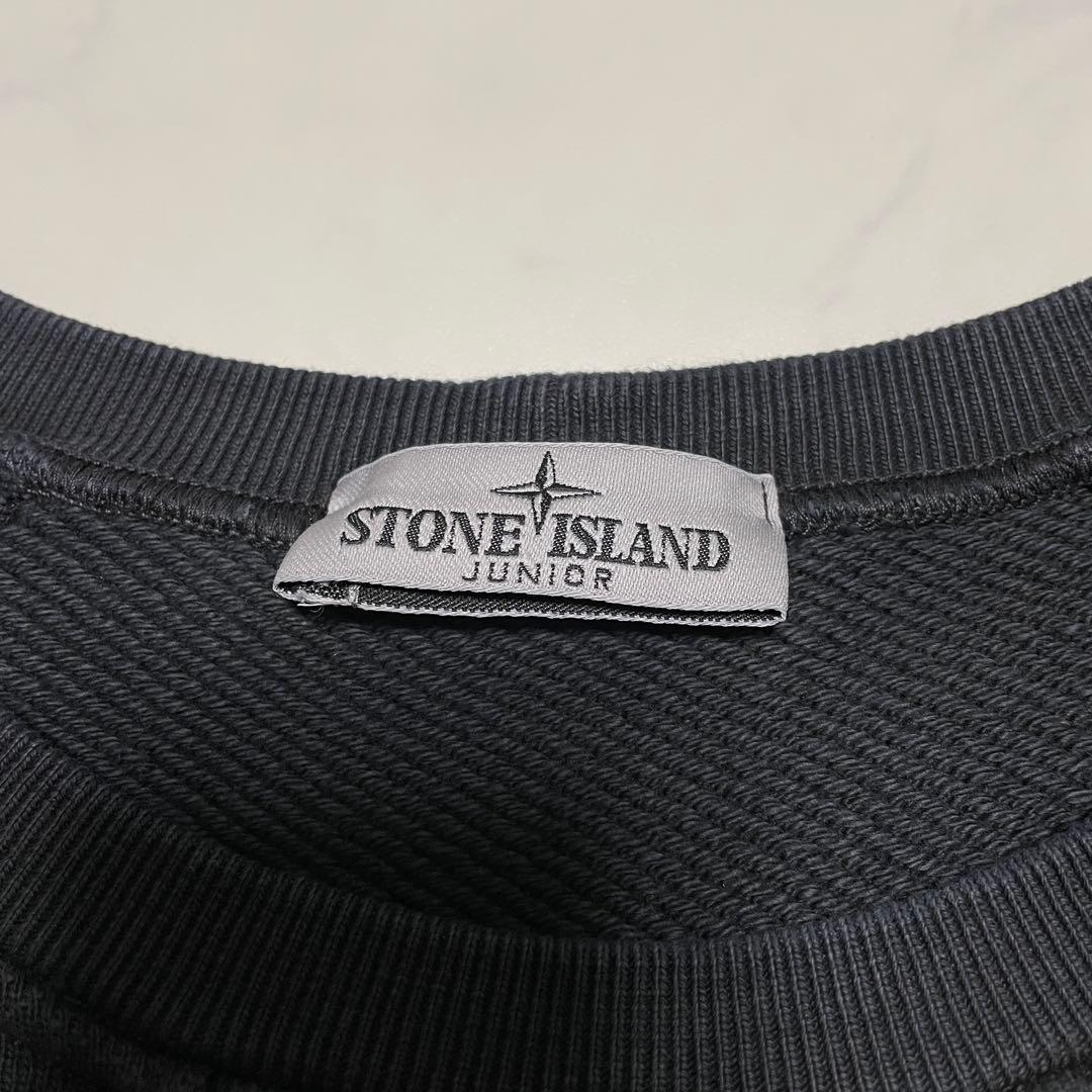 STONE ISLAND コットン クルーネック トレーナー ブラック Sサイズ