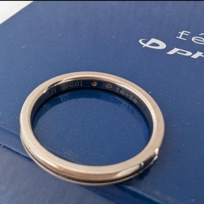 ダイヤ チタンリング fe-fe phiten 刻印 金属アレルギー 9号 - メルカリ