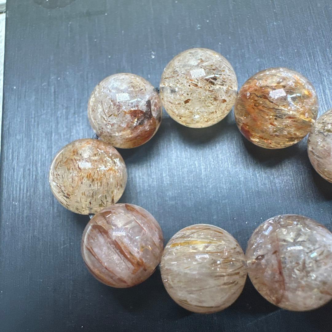 スーパーセブンルチルクォーツ 12mm 天然石ブレスレット - メルカリ