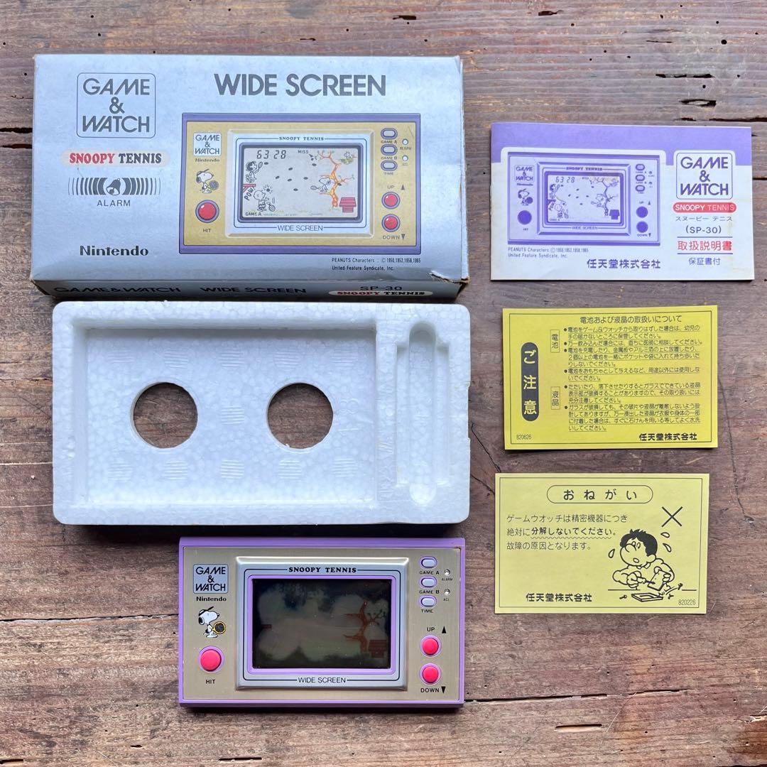 任天堂 ゲームウォッチ スヌーピー テニス 箱付き 液晶漏れあり - メルカリ
