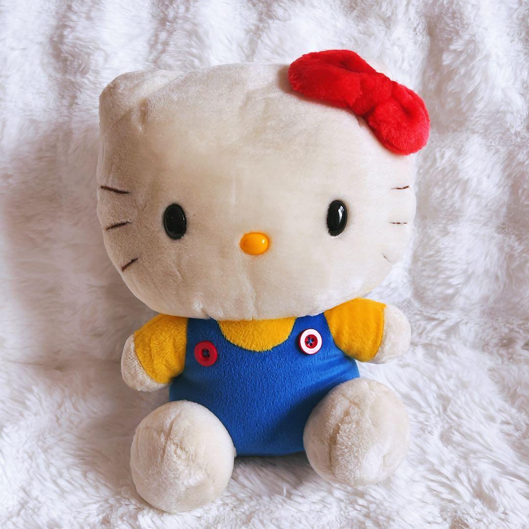希少レア　ハローキティ　レトロぬいぐるみ　BIGぬいぐるみ 平成レトロ　サンリオ 激レア❣️ 希少品 旧ロゴ ハローキティ ぬいぐるみ 1992 平成レトロ