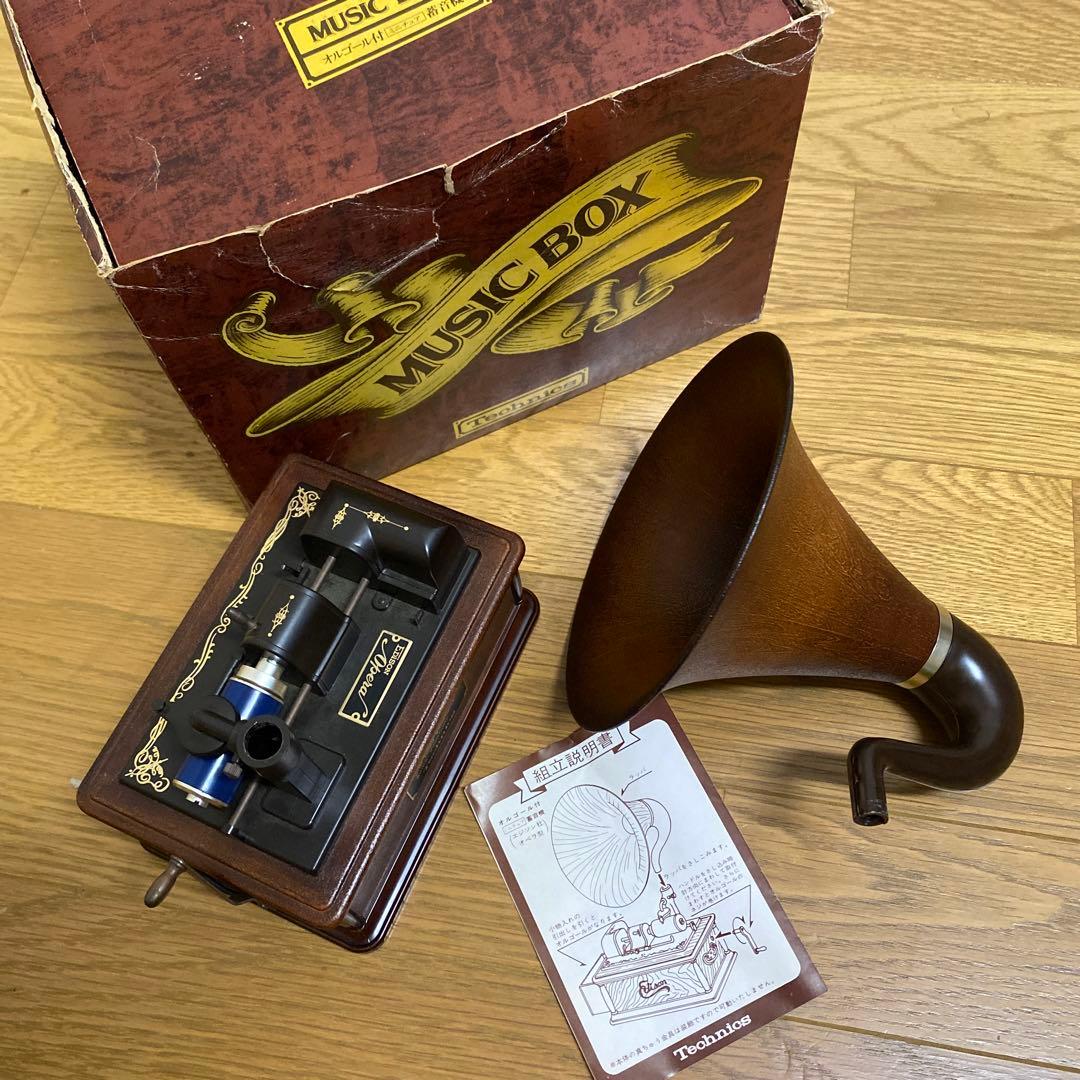 Technics ミニチュア蓄音機 エジソン社オペラ型モデル オルゴール小物