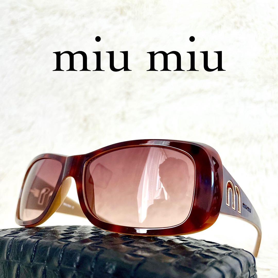 極美品 miu miu サングラス SMU06H ブラウンレンズ べっ甲柄 - メルカリ