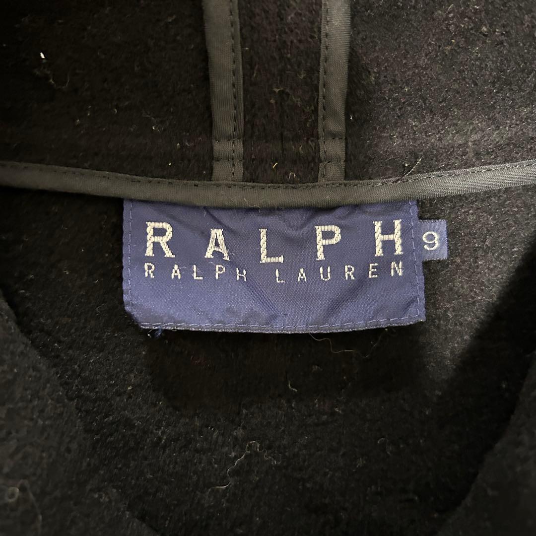 90s ラルフローレン ダッフルコート ブラック 大文字タグ - メルカリ