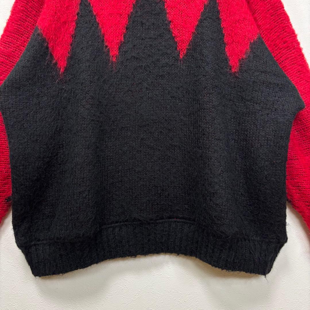 テンダーロイン モヘヤ ニット クルーネック セーター ブラック