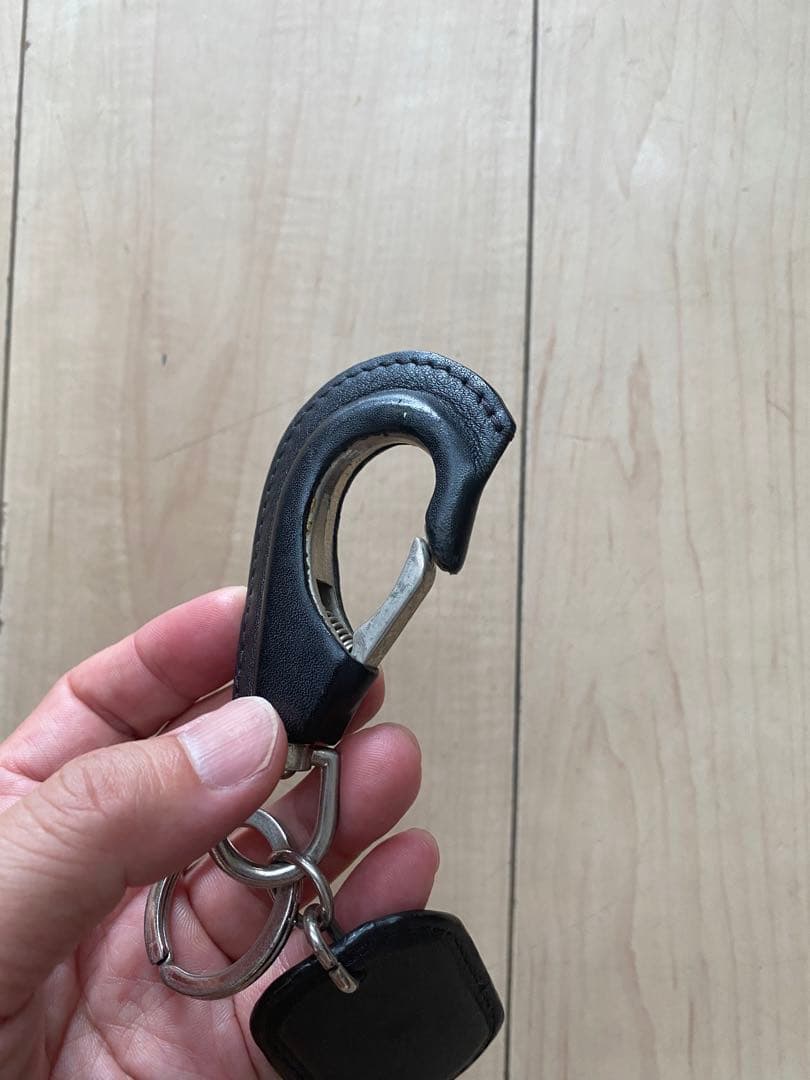 ジャンポールゴルチェ 黒 レザー フック型キーホルダー
