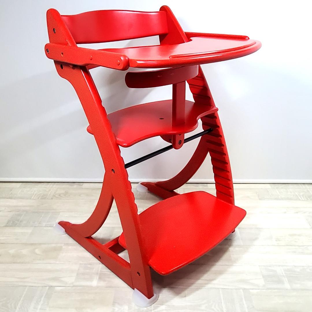 ☆大和屋☆ すくすくチェア アーク テーブル＆ガード付 ☆赤☆ - メルカリ