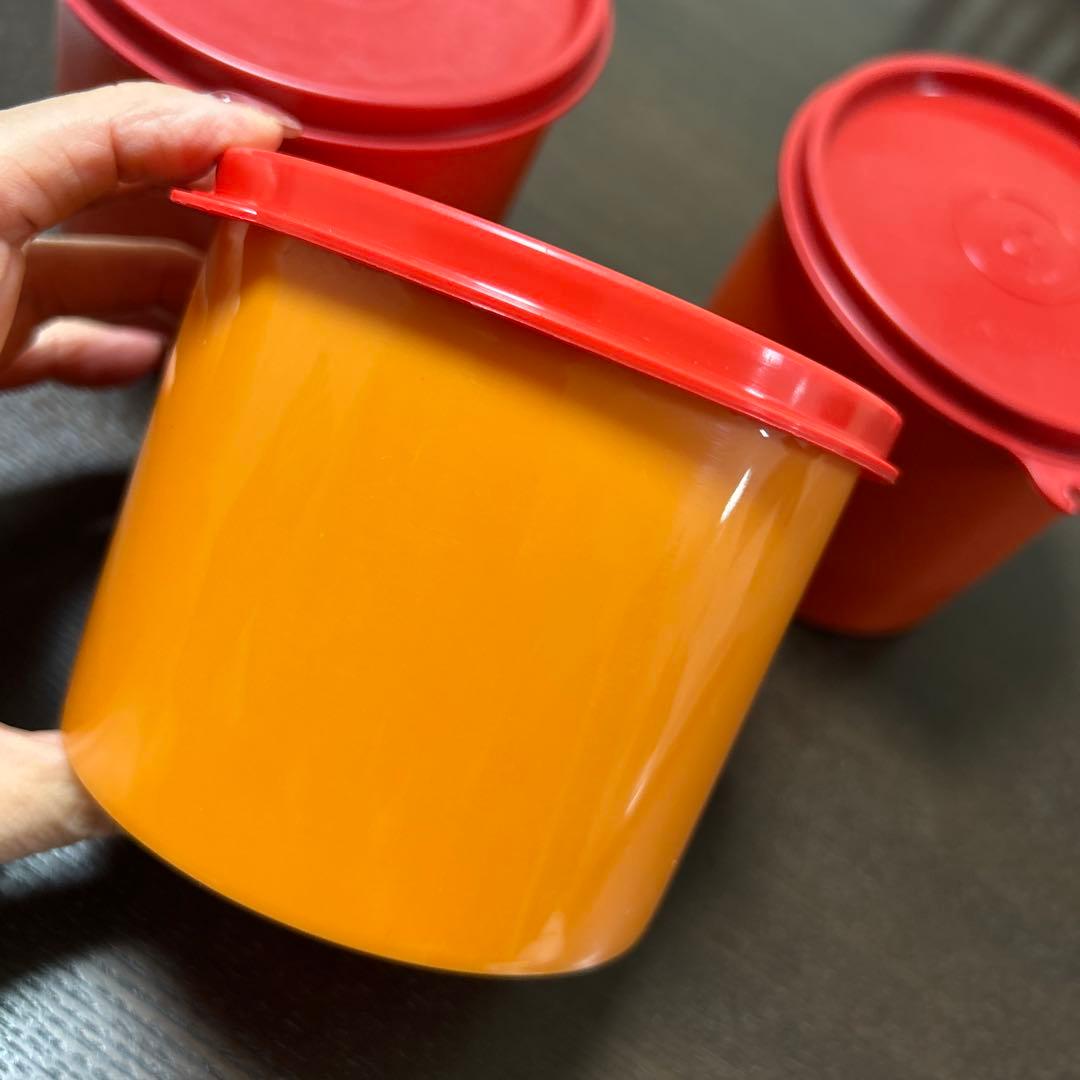 タッパーウェア レトロ昭和 3個 - メルカリ