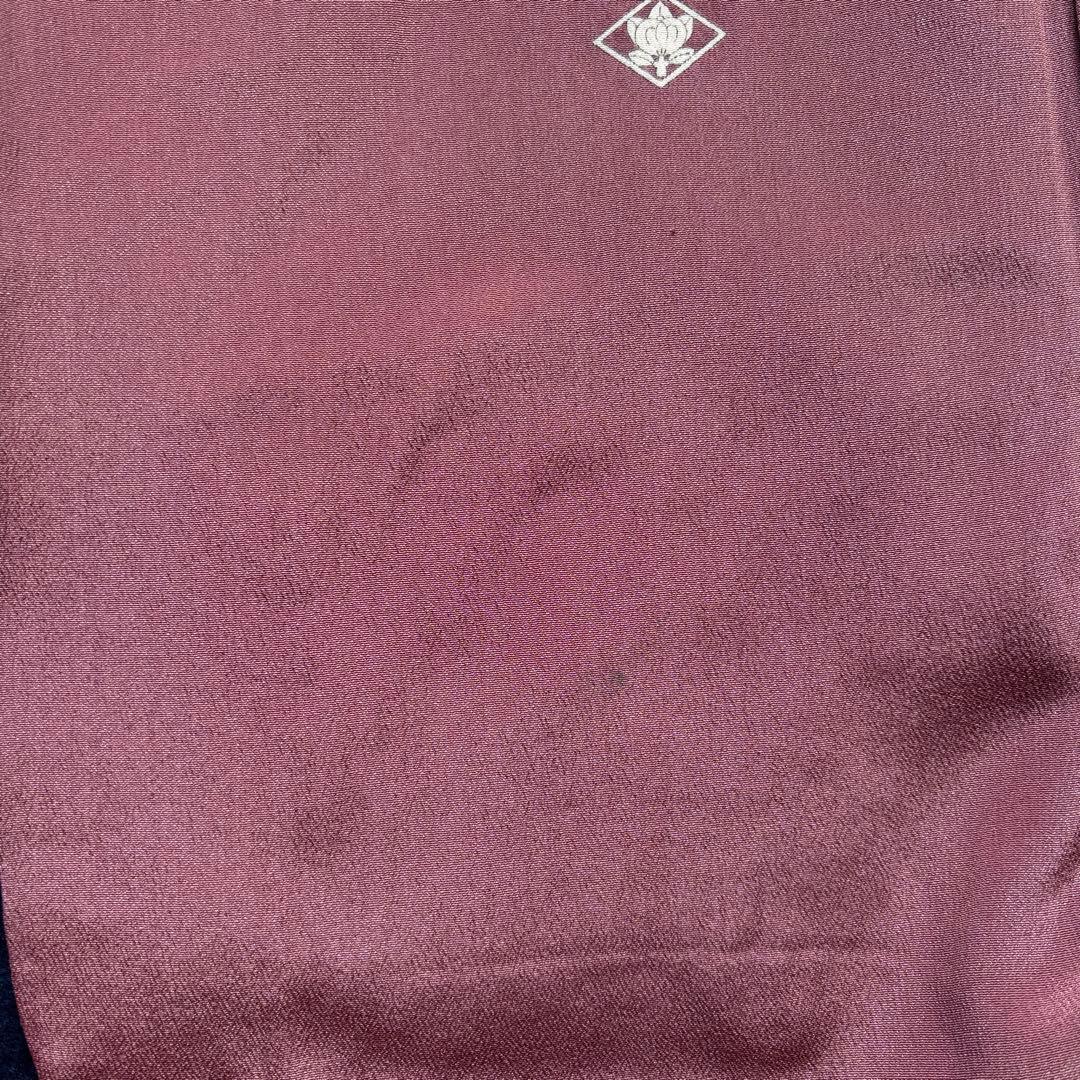 アンティーク振袖 薄紫 おしどり御所車文様ヴィンテージ正絹淡色