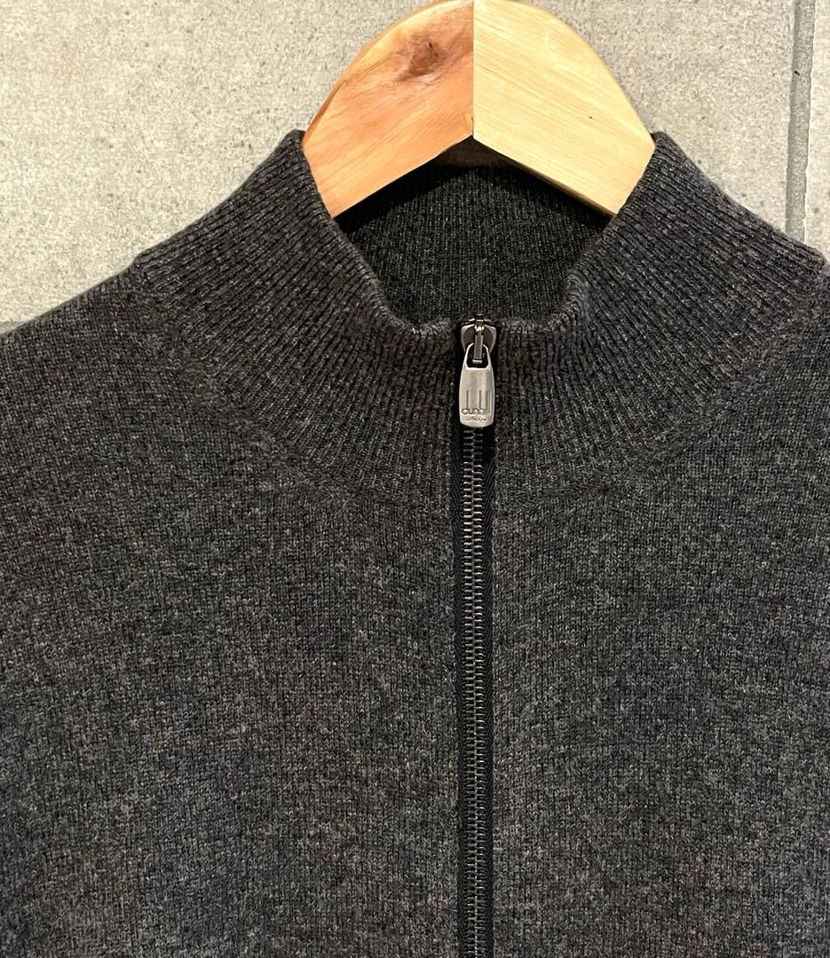 dunhill モンゴル製 カシミヤ100% ジップアップ セーター L相当 - メルカリ