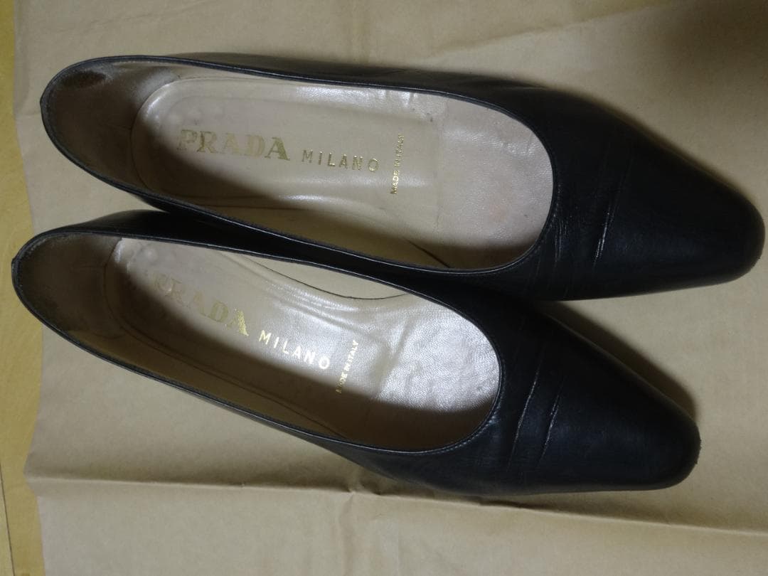 プラダ　PRADA　フラットシューズ　黒　37　1/2　24.5～24 楽天市場】PRADA プラダ シューズ フラットシューズ 1F567N069