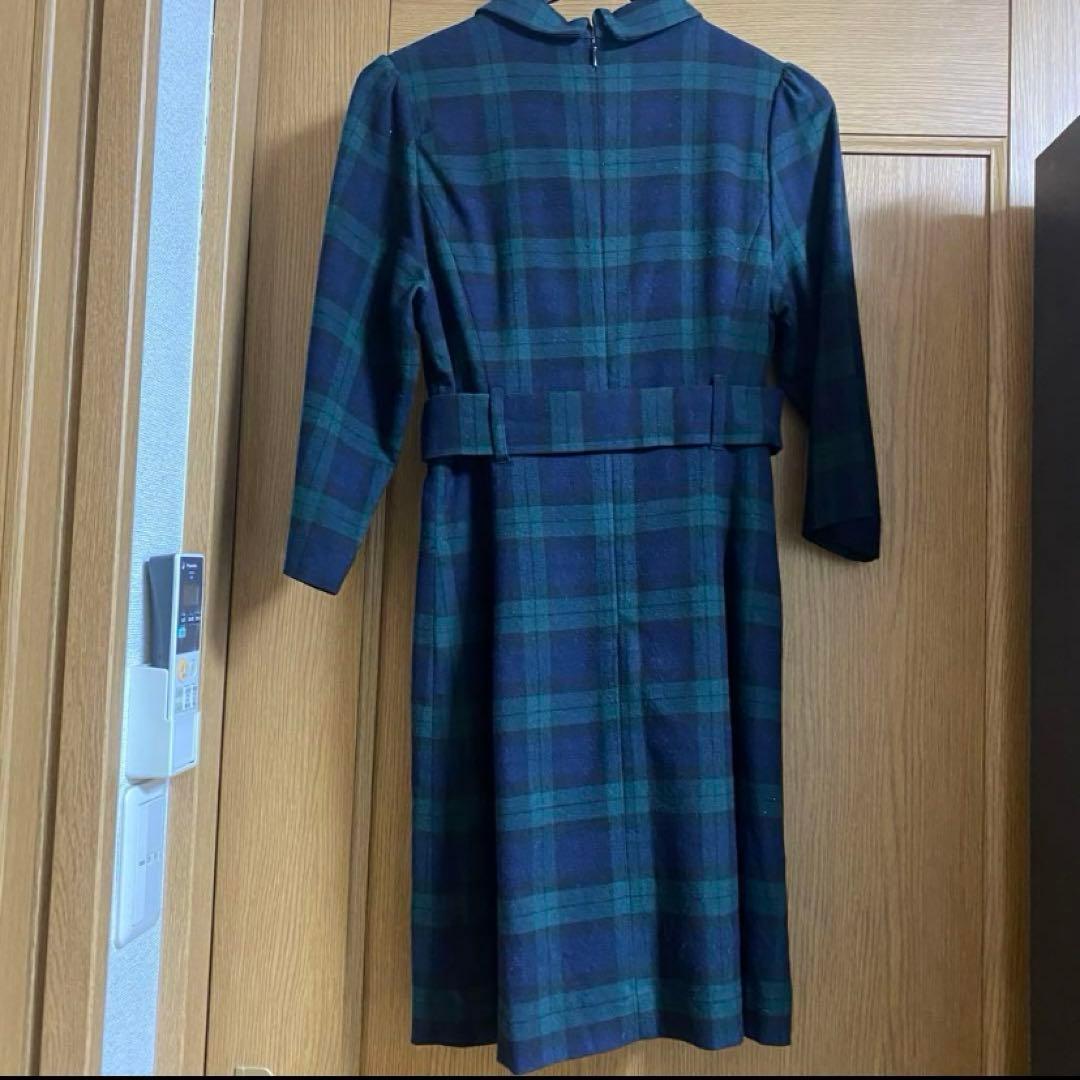 美品ほぼ未使用！REDYAZEL チェックワンピース グリーン 七分袖 西野