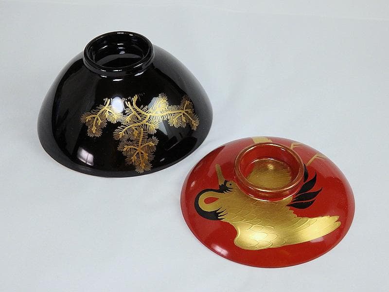 磁器 京焼 古伊万里 金襴手 若松に飛鶴の図 蓋茶碗 E124AS-CFx - メルカリ