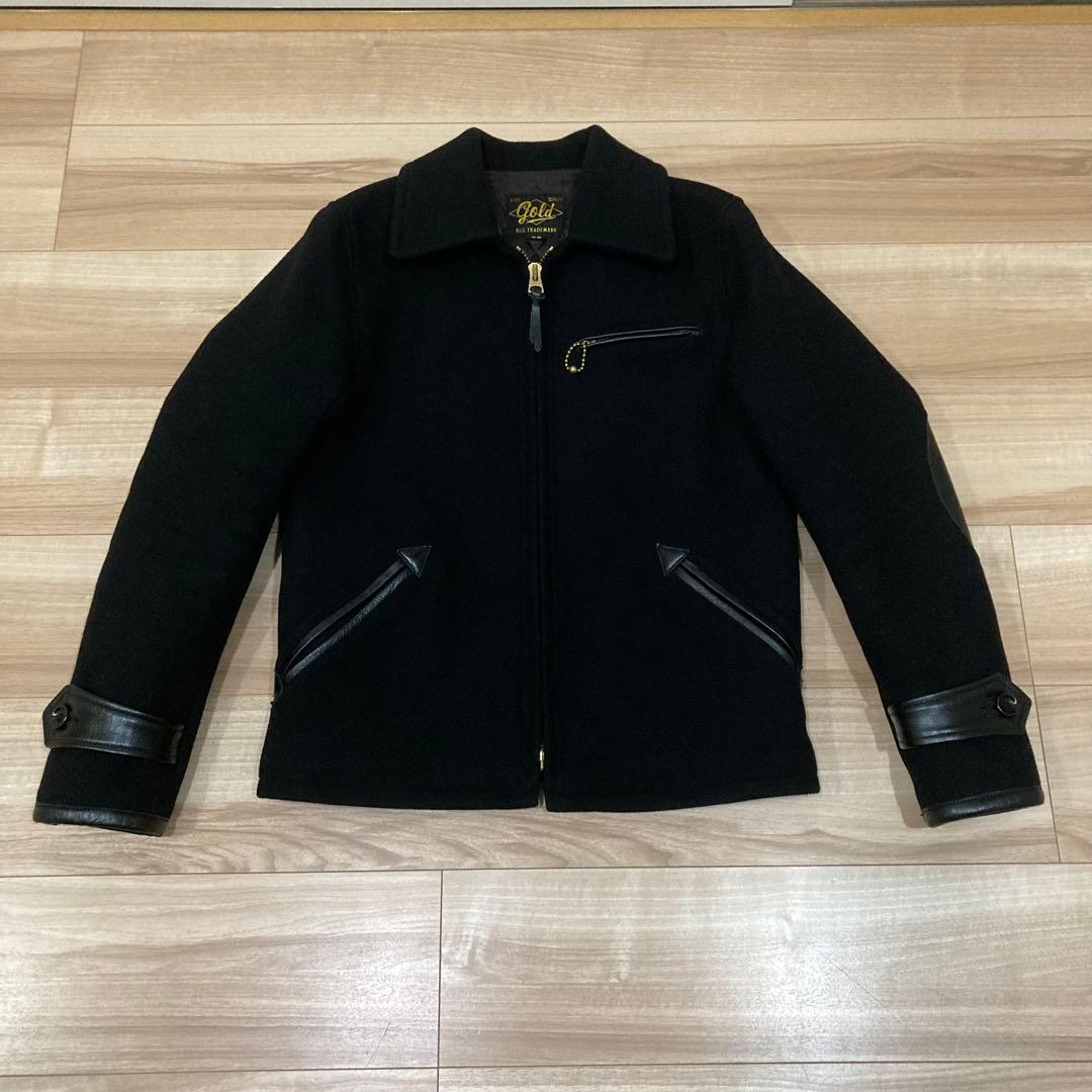 東洋エンタープライズ Gold ジャケット 38 ホースレザー切替メルトン
