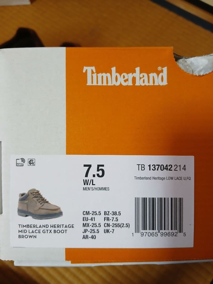 新品未使用　Timberland GTX Moc Toe 25.5cm