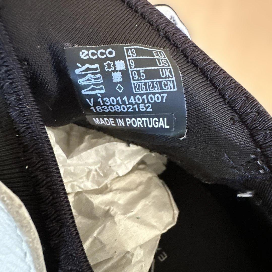 ECCOエコー ゴアテックス ゴルフシューズ ホワイト/ブラック 27.5cm