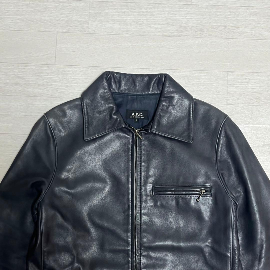 90s A.P.C アーペーセー レザージャケット 牛革 シングル フランス製