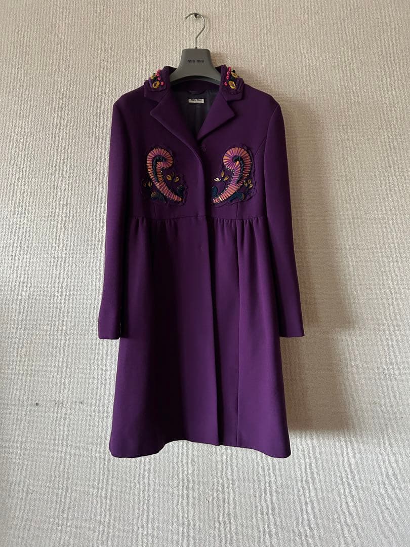 MIUMIU コートパープル MIU MIU（ジャケット/アウター ・ パープル/紫色系）のフリマアイテム一覧