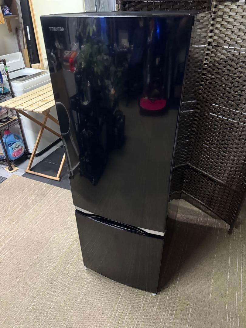 洗浄消毒作業済】TOSHIBA 171L 冷凍冷蔵庫 GR-M17BS(K)