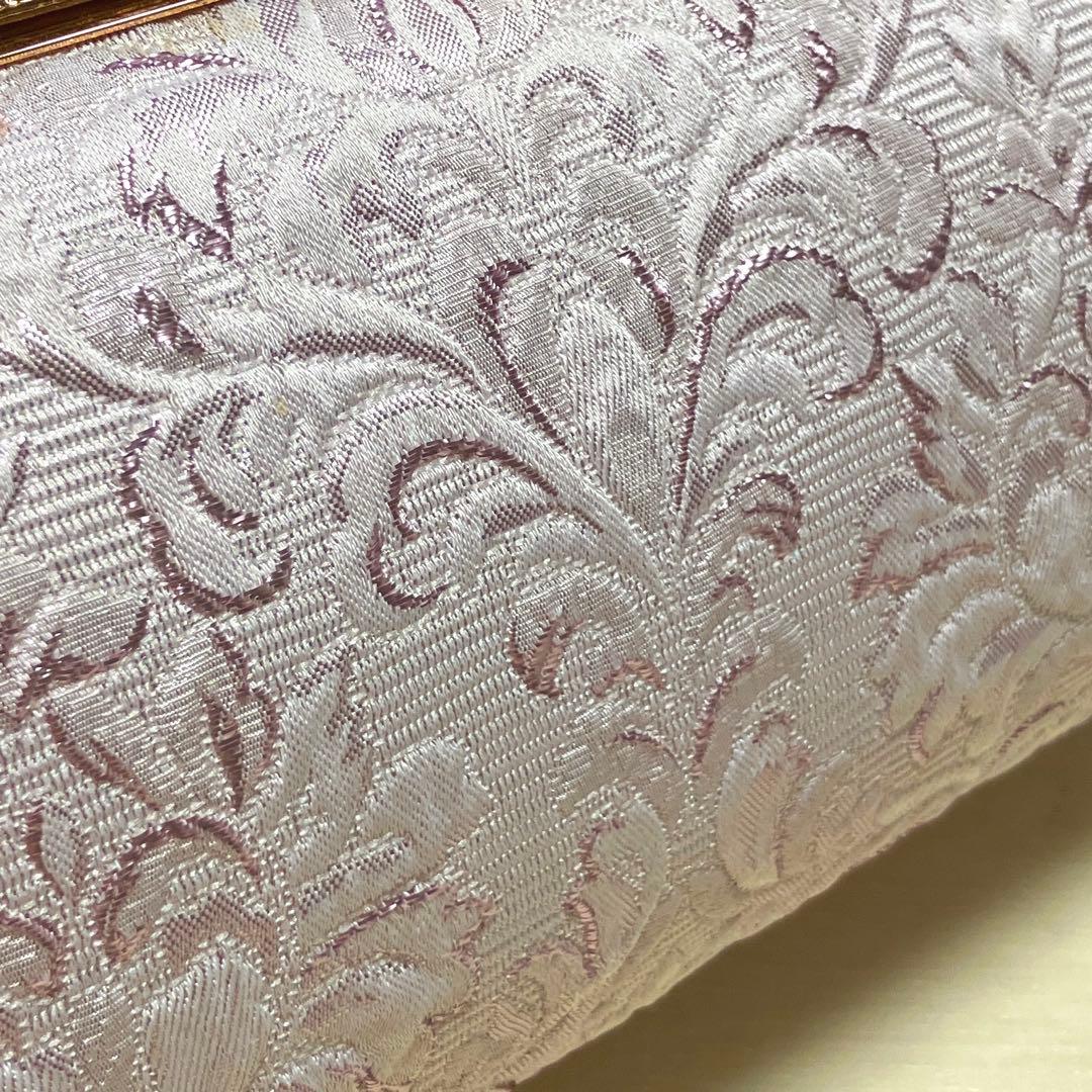 《美品》草履バッグセット　ふくれ織　ジャガード　ローブデコルテ調　成人式