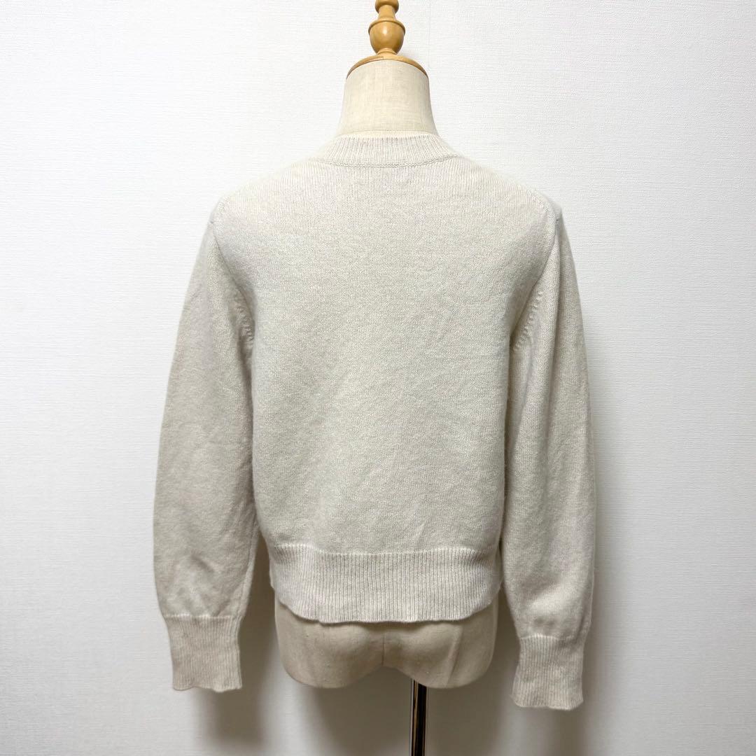 マーガレットハウエル ウール コットン クルーネック カーディガン