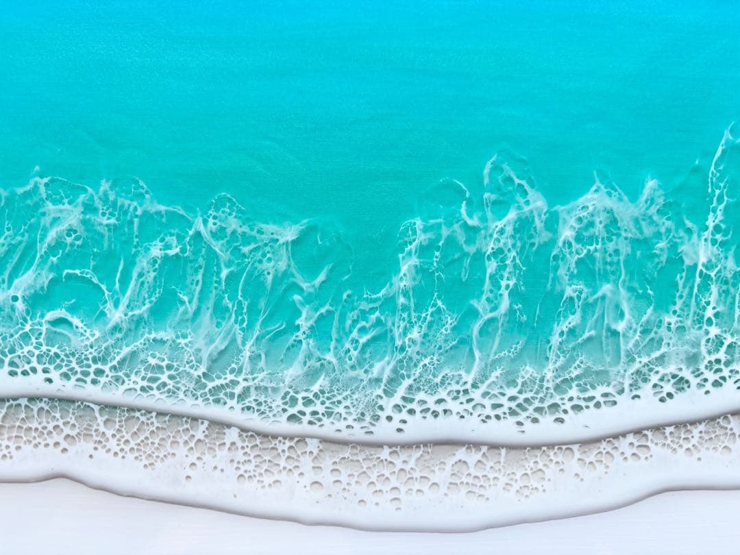 人生の再スタートを迎える方へ 海レジンアート 42×22cm