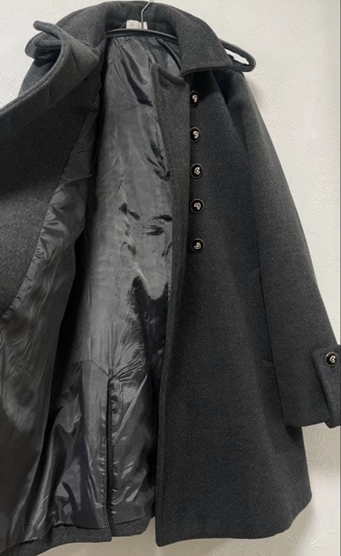 bibiy.olivia coat ビビィ オリビアコート ハートボタン グレー - メルカリ