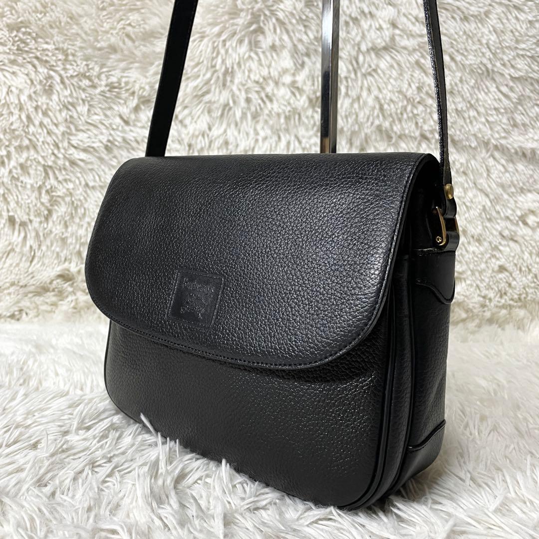 【美品】Burberry バーバリー　ショルダーバッグ　レザー　ブラック　黒 楽天市場】【中古】【バッグ】BURBERRY バーバリー ショルダーバッグ