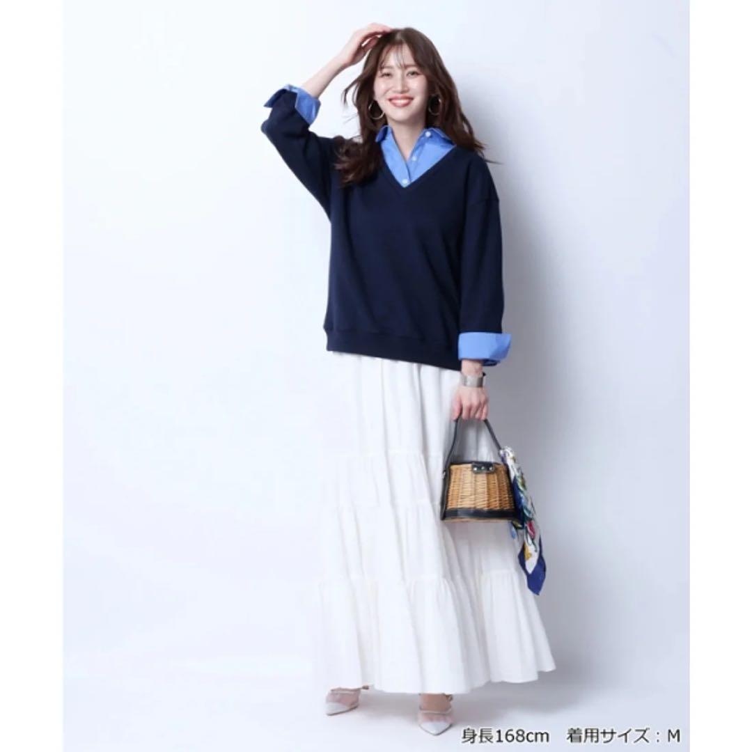 新品 ジャスグリッティー シャツレイヤードプルオーバー ニット - メルカリ