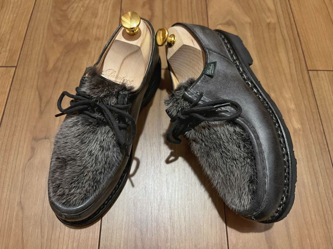 専用★新品展示品★Paraboot MICHAEL VISON 3H ミンク Paraboot（パラブーツ）MICHAEL+VISON（ミカエル+ミンクファー）/ Cafe