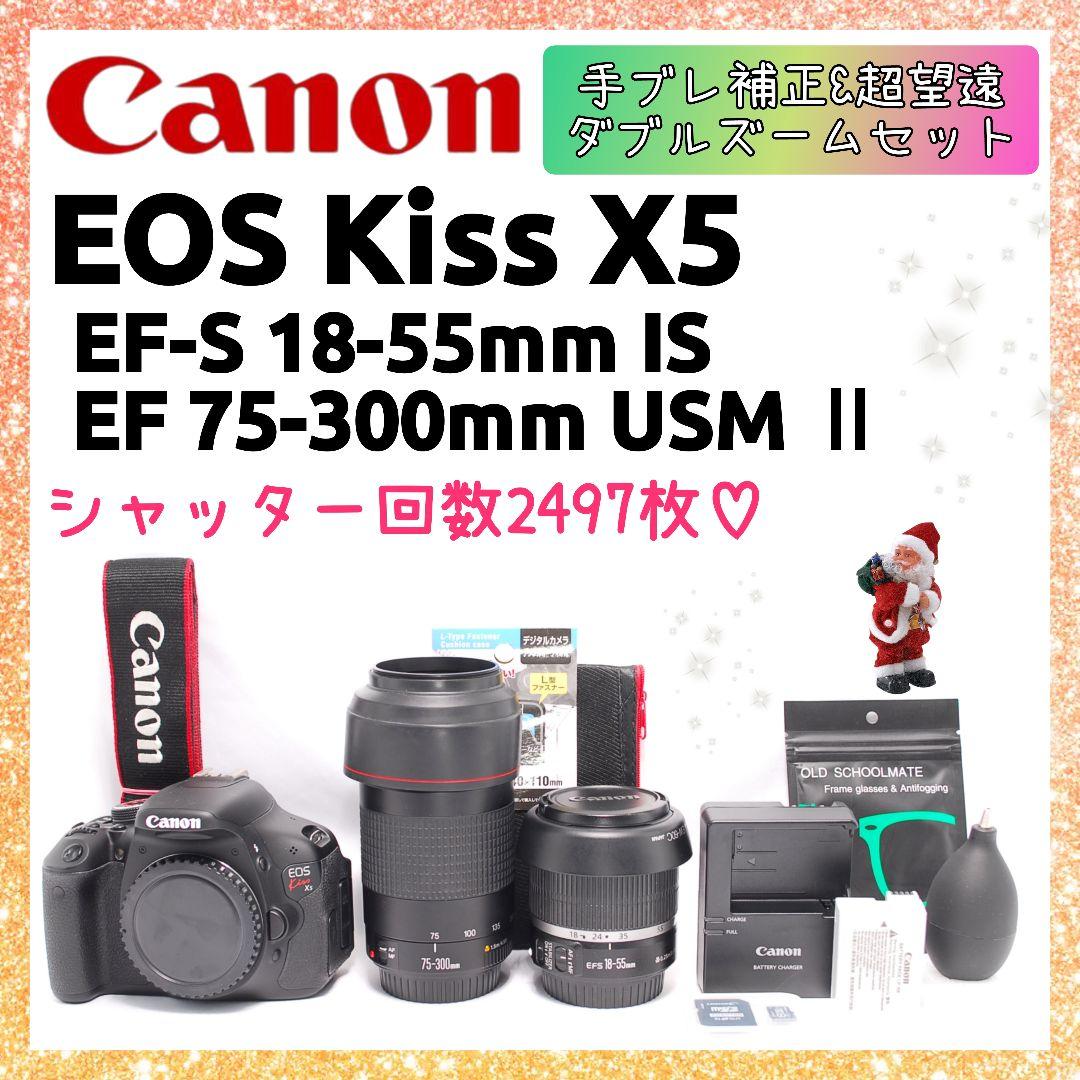 ❤即購入1000円OFF ❤ キャノン Kiss X5 超望遠レンズ Wズーム ❤即購入1000円OFF❤ キャノン Kiss X5 望遠ズーム ダブルレンズ