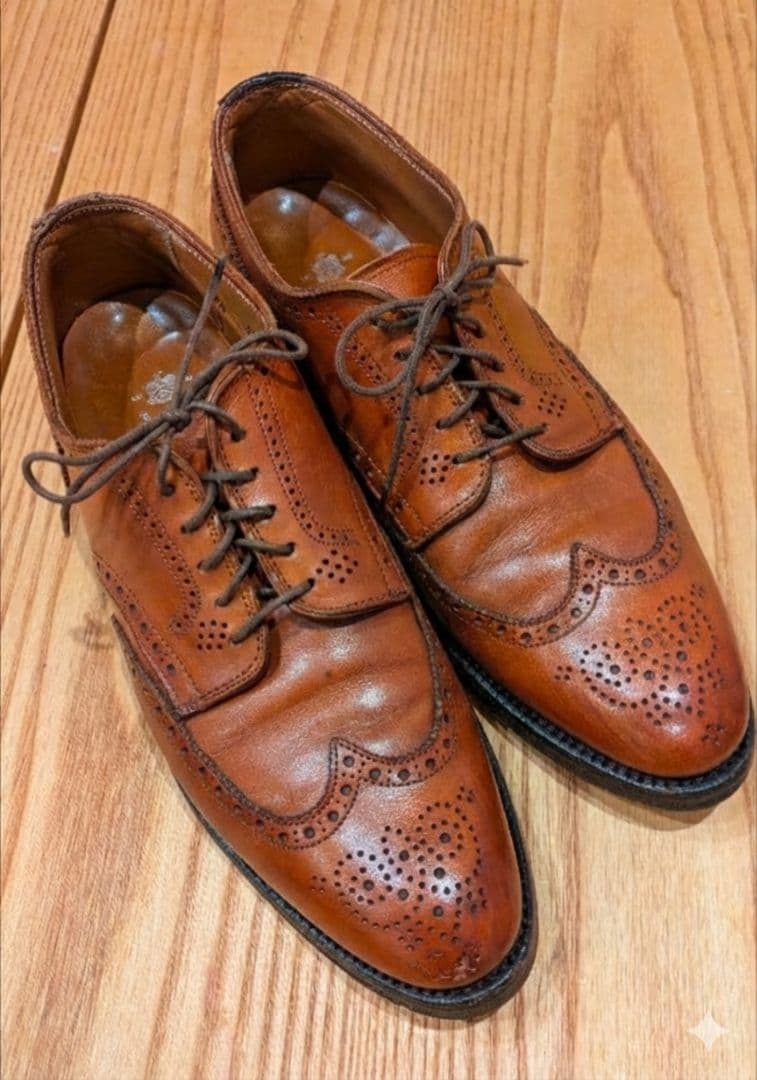 Alden 966 ウィングチップ ブラウン 8.5AA/B 定番モデル】オールデン 966 WING TIP アバディーン ダークタン