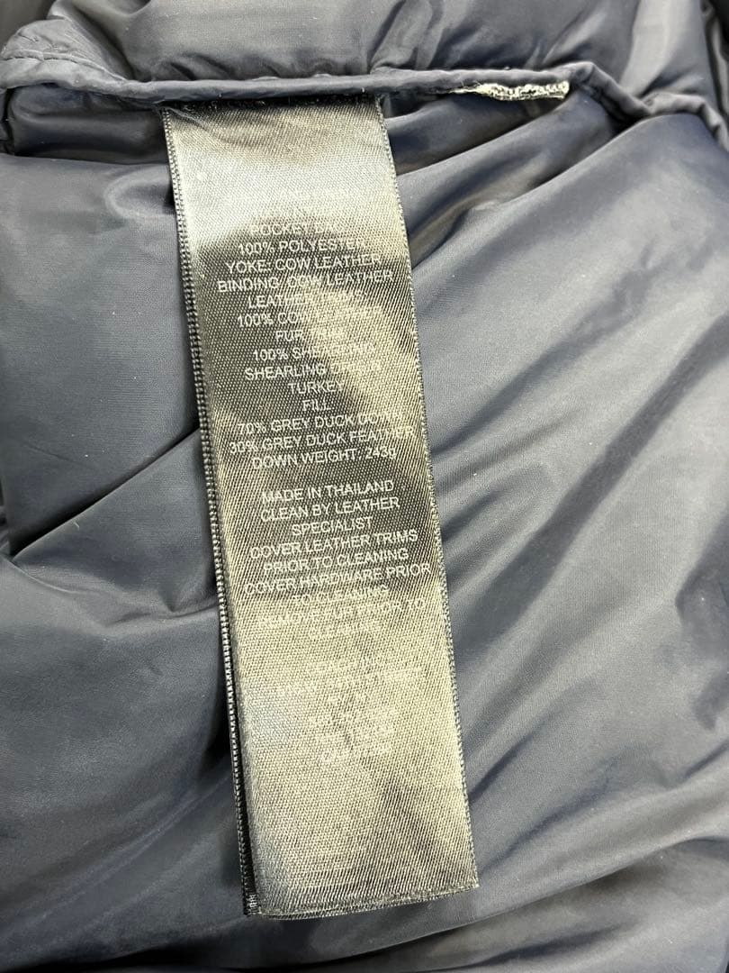 COACH コーチ レザー切り替え ダウンジャケット 紺 M メンズ - メルカリ